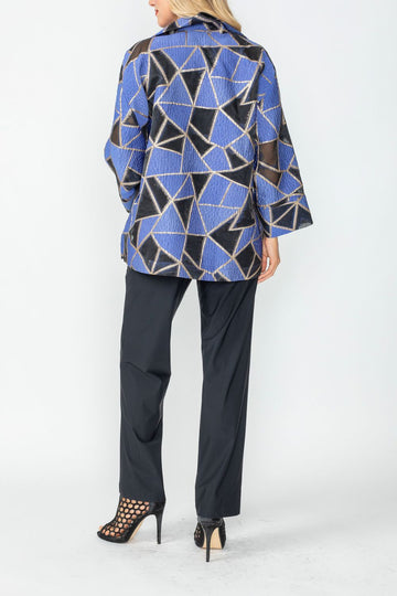 Blue High Low Cardigan